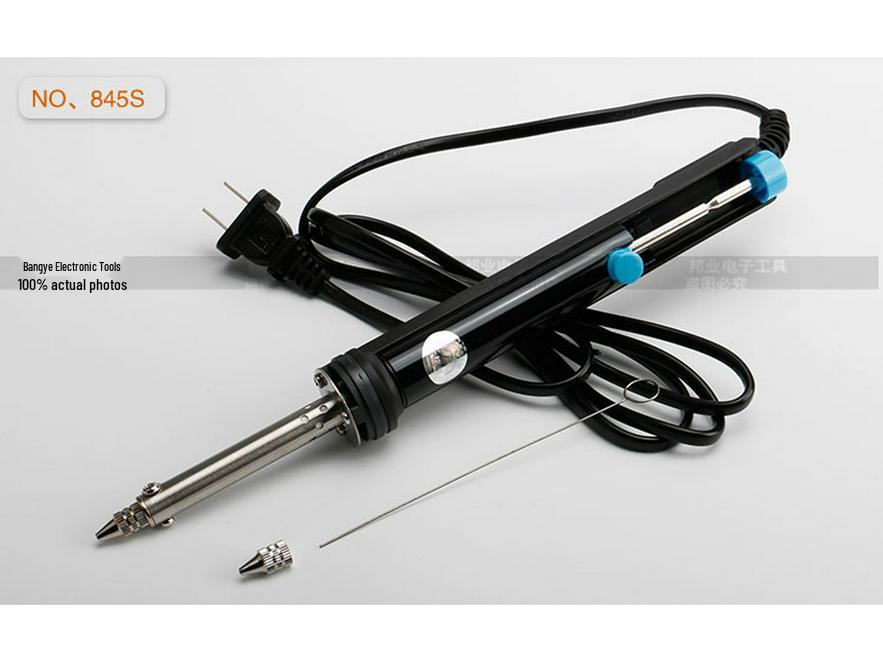 Yellow Flower Dual-Use Electric Soldering Iron & Manual Desoldering Pump 842C/845S