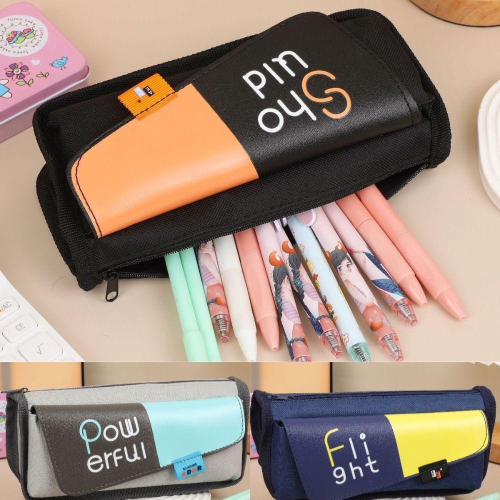 

Multi Functional Stationery Bag Porpoise Stationery Box Portable Pen Bag ID Card синий
