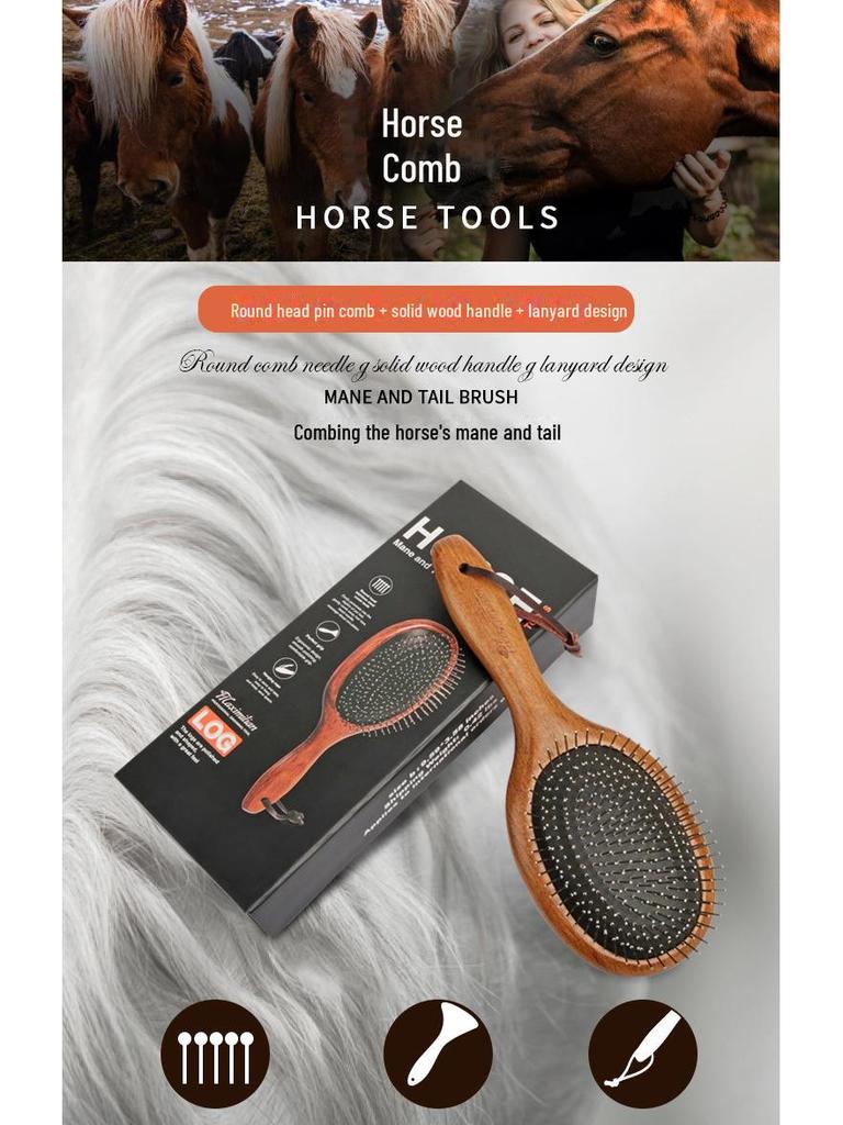 Pet Massage & Grooming Comb for Dogs and Horses - Removes Loose Hair