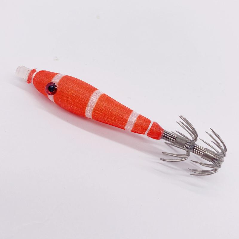 

2pcs Blowpipe Hook Squid Jig Luminous Uv Glow In The Dark Hard Turlutte Lure For Fishing Squid Octopus Cuttlefish Artificial Bai 70mm