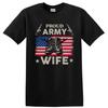 Proud Army Wife T Shirt Military Boots American Flag Patriotic Tee
