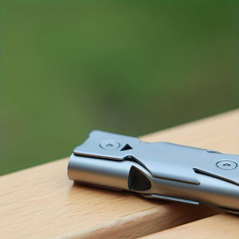 Stainless Steel High-Decibel Survival Whistle Loud, Dual-Chamber Design for Emergency Rescue Outdoor Safety