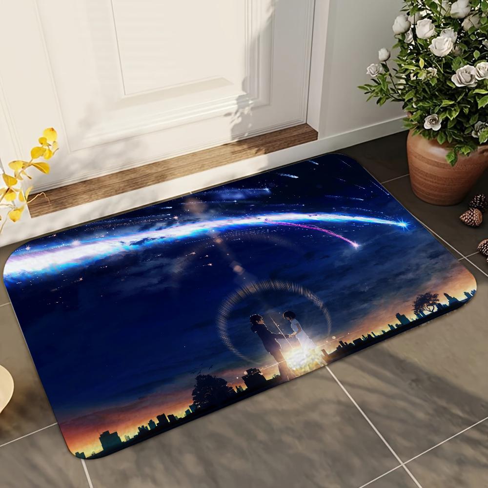 1pc Anime Your Name Bathroom Absorbent Mats Anti-Slip Mats Home Decor Supplies Carpets Home Kitchen Floor Mats