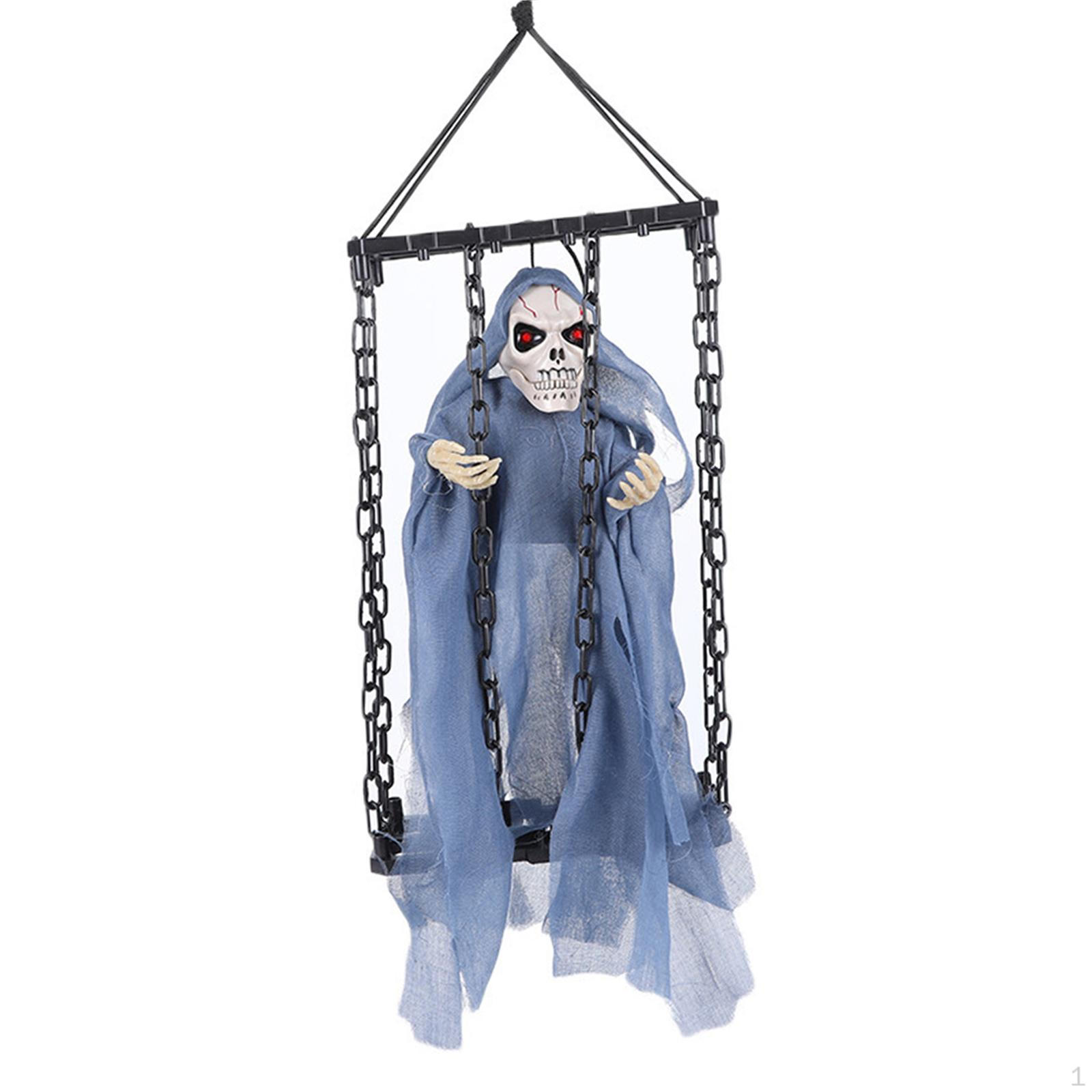 

Хэллоуин Подвесной Призрак в Клетке Украшение Декоративный Дом с Привидениями Реквизит для Дверей Балкона Деревьев