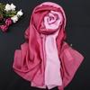 190*110cm Women Chiffon Scarf Gradient Color Protection Spring Summer Multicolor Printed Shawl Poncho Beach Luxury Ladies Retro