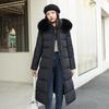 Womens Long Winter Coat 2026 Oversized Knee-Length Hooded Puffer With Faux Fur Collar Slim Fit Belted