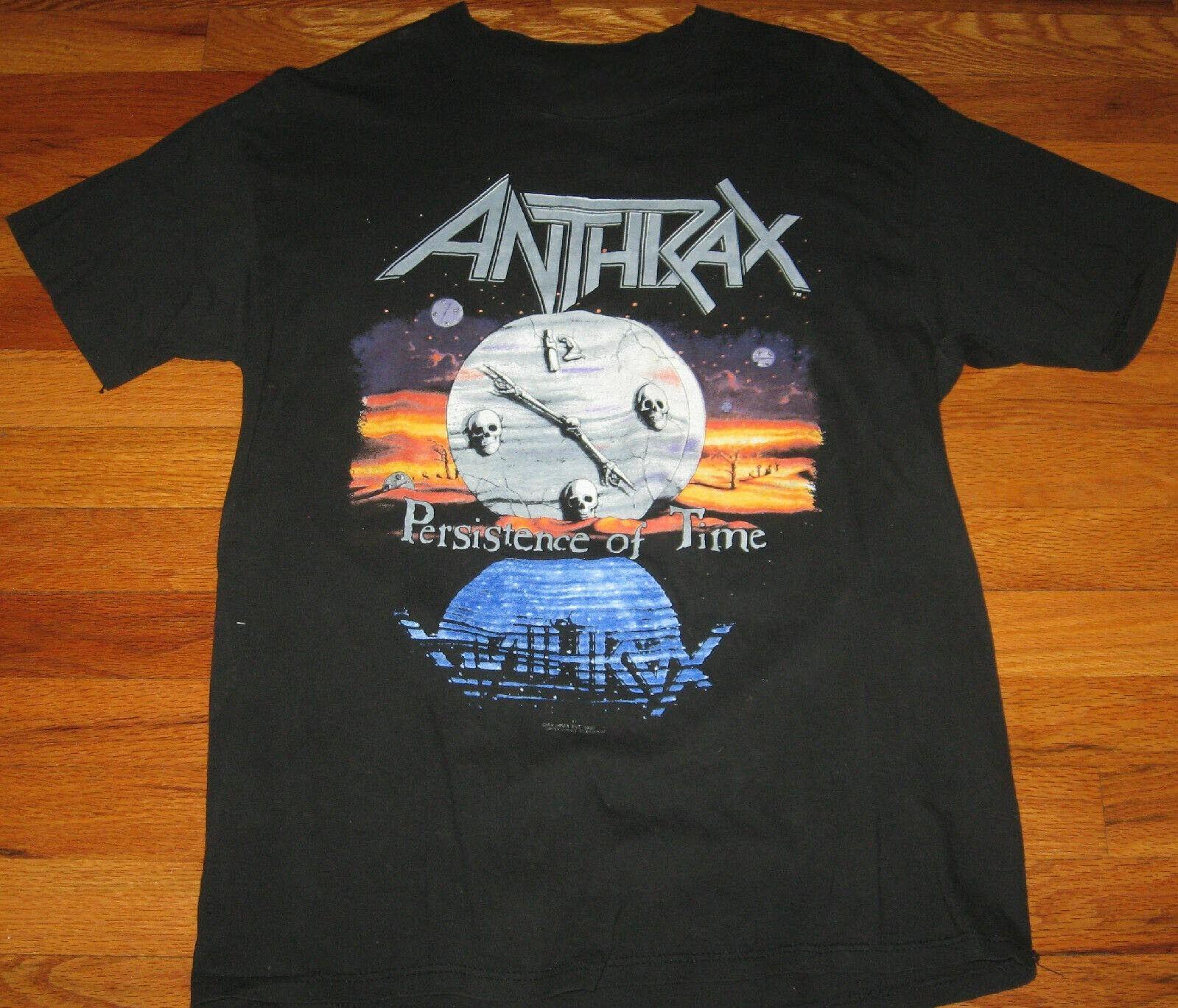 ANTHRAX Persistence Of Time Black For Men Wonmen Cotton Black 24D466 S разноцветный