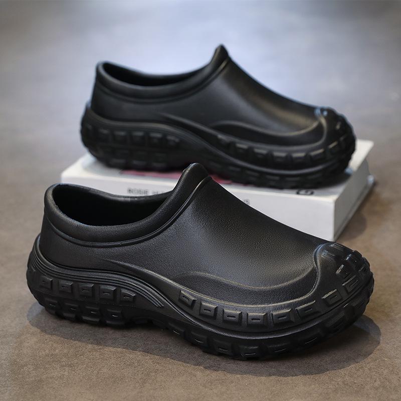 

Men s Non-Slip Waterproof Kitchen Shoes: Breathable, Thickened, Wear-Resistant Chef Rain Boots 40 чорний