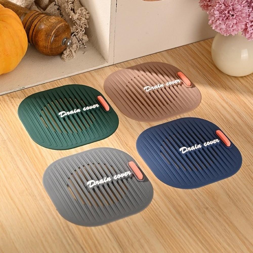 Reusable Floor Drain Sticker Anti-blocking Shower Drain Cover Deodorant Mat For Kitchen Toilet
