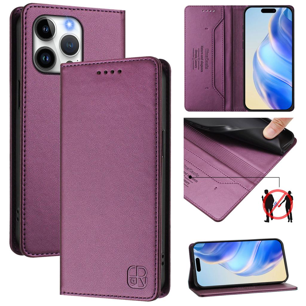 Leder Portemonnaie Hülle für iPhone 16 15 14 13 12 11 Pro Max 13 12 Mini 11 XS XR X 16e Klapphülle Coque Kartenfach Funda