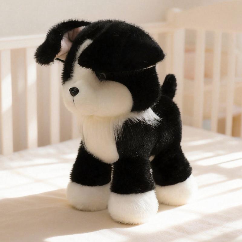 Realistic Dog Plush Toy ,Husky/Golden Retriever/Border Collie Stuffed Animal,Soft Fluffy Puppy Stuffed Toy for Kids & Dog Lovers