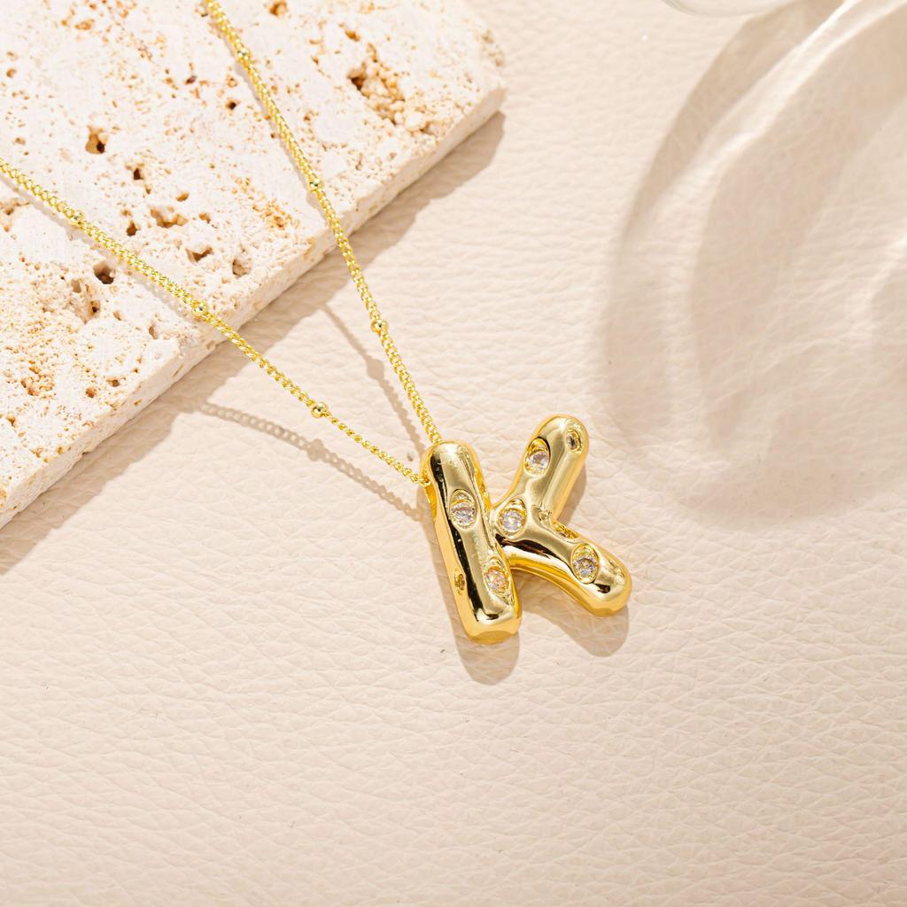 Women's Full Diamond Alphabet Pendant Necklace - DIY Clavicle Choker