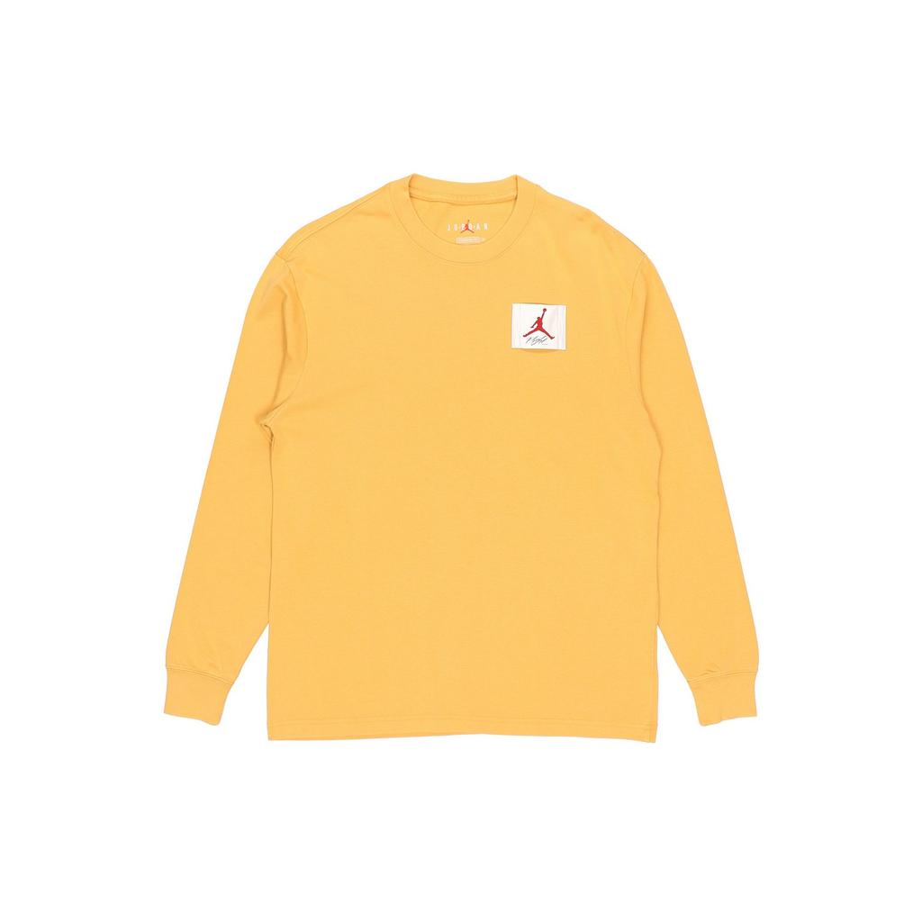 Jordan ESSENTIALS CREW Sweatshirts Men's Yellow Crew Neck Moderate Regular DD0966-217