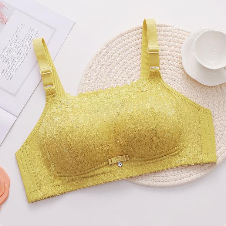 Underwear Text Large Size Thin Strapless Anti Glare No Steel Ring Anti Sagging Gathered Breasts Bra