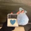 New Plush Love Heart Hand Bracelet Phone Case For Samsung Galaxy Zflip 5g For Galaxy Zflip3 Zflip4 Folding Shell Cover Capa