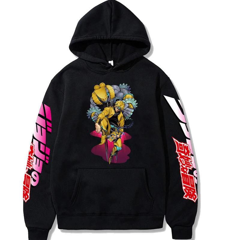 Kujo Jotaro Grafické Mikiny Unisex Podzim Zima Fleecové Streetwearové Topy