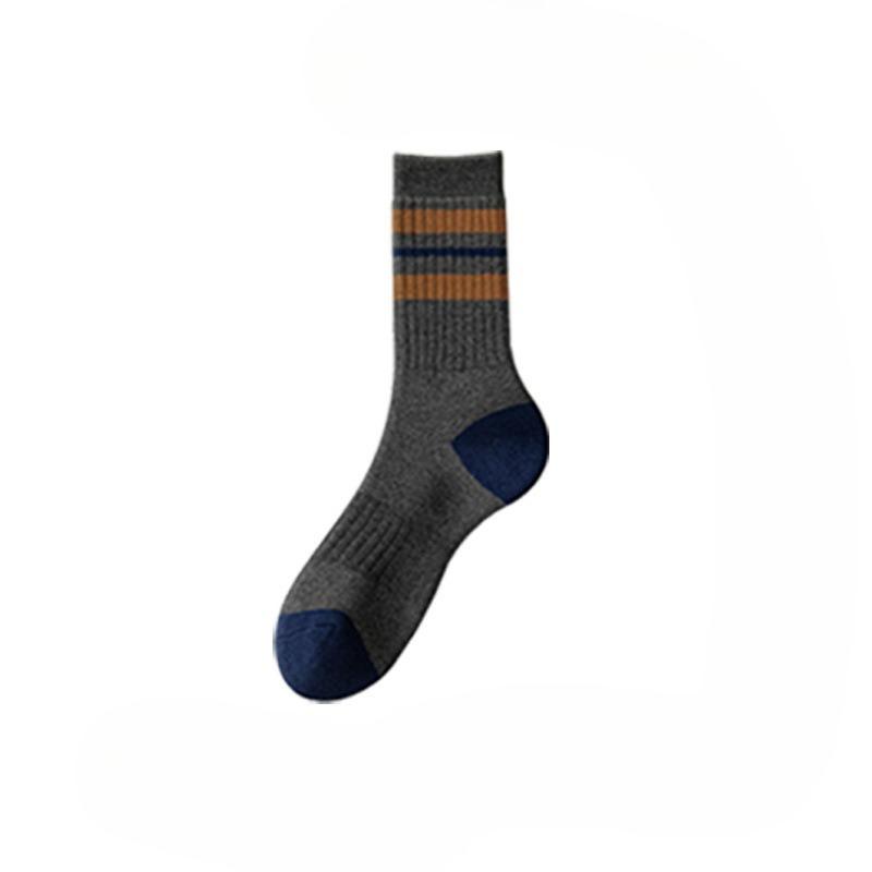 

Long Stockings, Men s Cotton Socks, Winter Thick and Warm, Anti-slip Cotton Sock Bottom, Odor-resistant Mid-calf Socks, Moisture-proof 1 pair темно-сірий колір