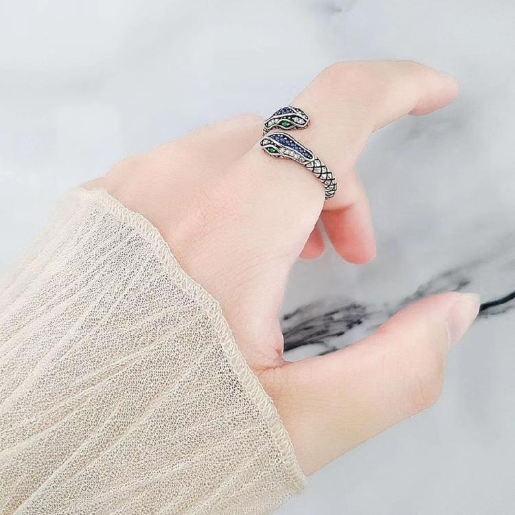 Alloy Open Rings Stacking Rings Vintage Punk Snake Ring Jewelry Accessorie
