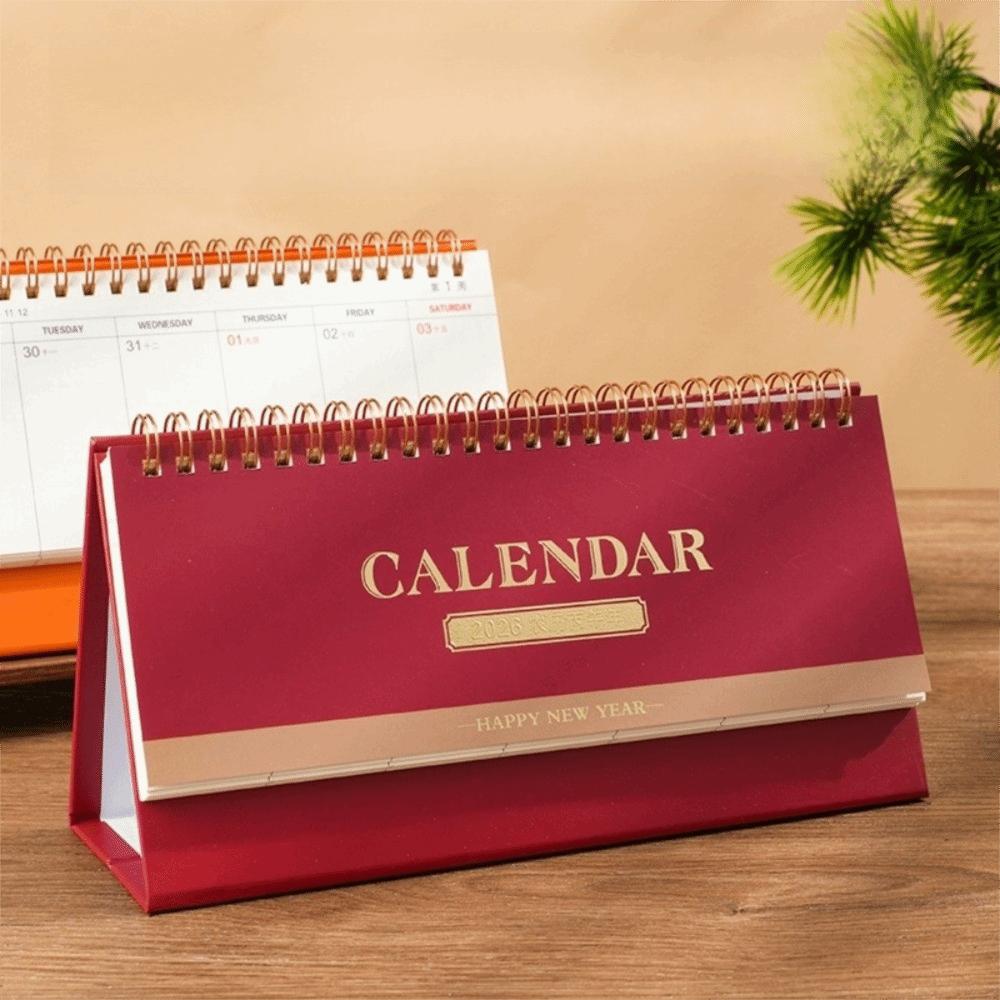 Standing 2026 Desk Calendar Portable Daily Planner Simple Style Schedule Planner  Office Stationery