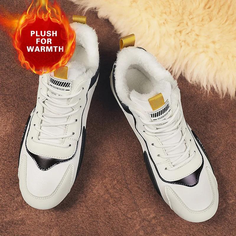 2024 Новые мужские повседневные мокасины из мягкой кожи Качественные зимние теплые — фото 4