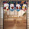 Cartoon Cat Triangle Flag Curtain Noren Partition Flag Kitchen Short Door Curtain Restaurant Kitchen Decoration Hanging Curtain