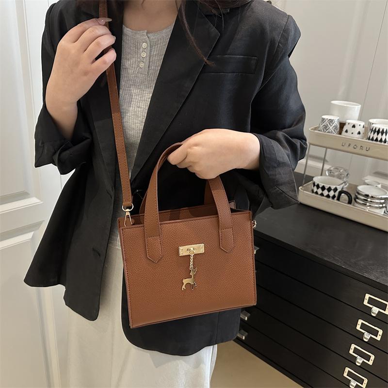 Bags Handbag Women's 2025 New Trend Fashion Casual Shoulder Satchel Underarm Solid Color Small Square Bag