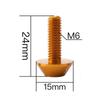 MTB Bicycle Brake Clamp V Brake Clamp Screw M6 Brake Caliper Bolt M6 Screw V-Brake Column Screw