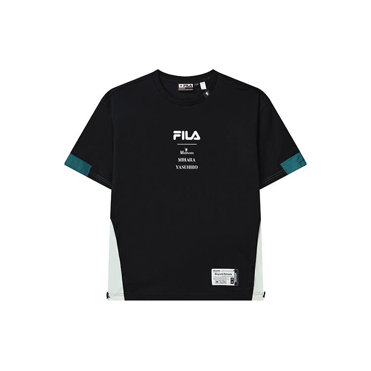 FILA x MIHARA YASUHIRO T Shirt Men s Jet Black F11M233105F-BK M