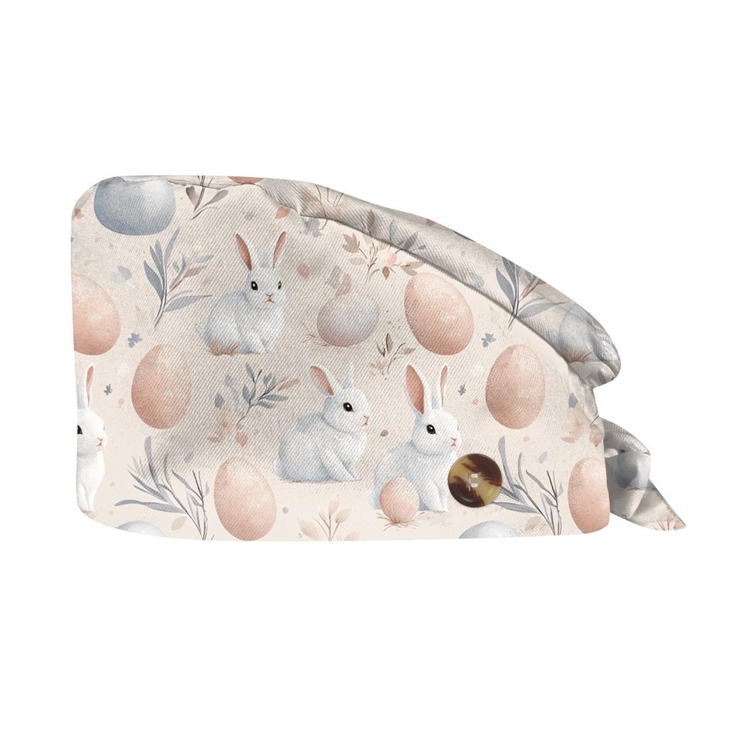 Fashion Easter Print Work Hat Casual Wash Hat Bag Cap