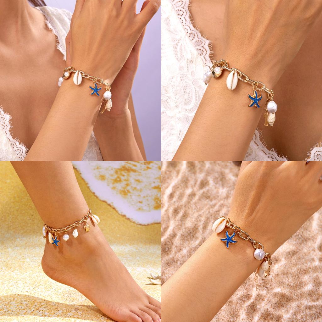 Bohemian Beach Shell Jewelry Summer Fashion Pearl Bracelet For Women