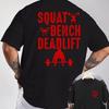 Squat Bench Deadlift Cotton TShirt Gym Workout Fitness Casual Athletic Style Black Men Muscle - Men's Summer Cotton Graphic Tee