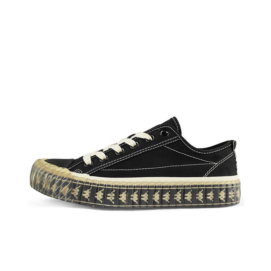 Kappa Logo Slip-Resistant Durable Low-Top Canvas Shoes Unisex sneakers Black K0AW5VS03-990