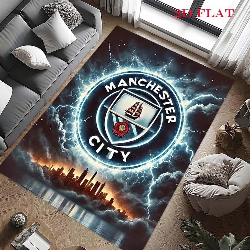 MCFC logo Carpet Rug for Living Room Bedroom Home Sofa Decoration,Kids play Nonslip Floor Mat