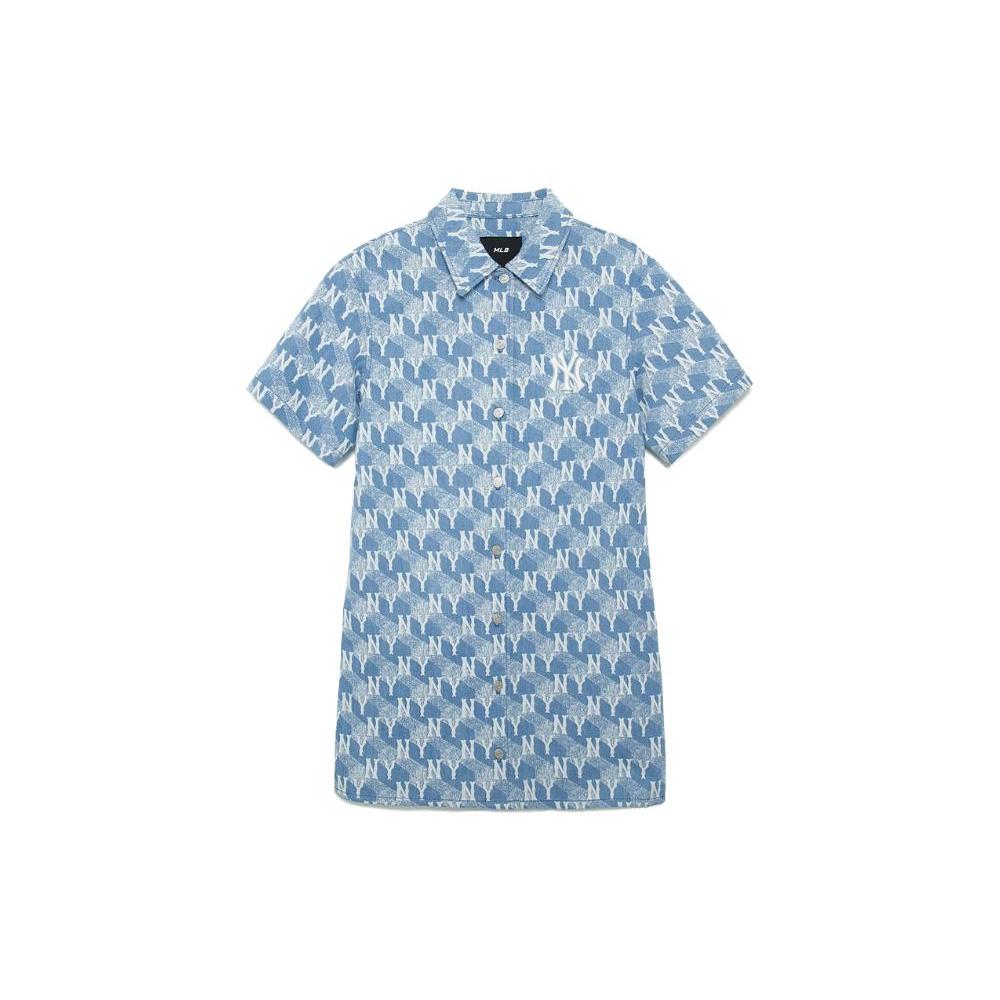 

New MLB Short Sleeved Dress Women s Light Sky Blue 3FDDM0133-50SBL XS