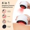 Electric Cupping Massager 9 Levels Suction Red Light Hot Compress Negative Pressure Cupping Scraping Tool GuaSha Device