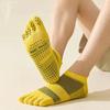 Yoga Pilates Five Finger Socks Ankle Men Non Slip Mesh Solid Simple Athletic Sport Boat Toe Socks