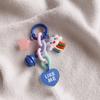 Unique Moon Cloud Star Bell Heart Pendant Keychain Handmade Colorful Resin Keyring Accessory Handbag Accessories