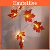 Vibrant Christmas Pendant Maple Leaves Lighted Fall Garland With 10/20/30 Led String Lights For Festive Decor