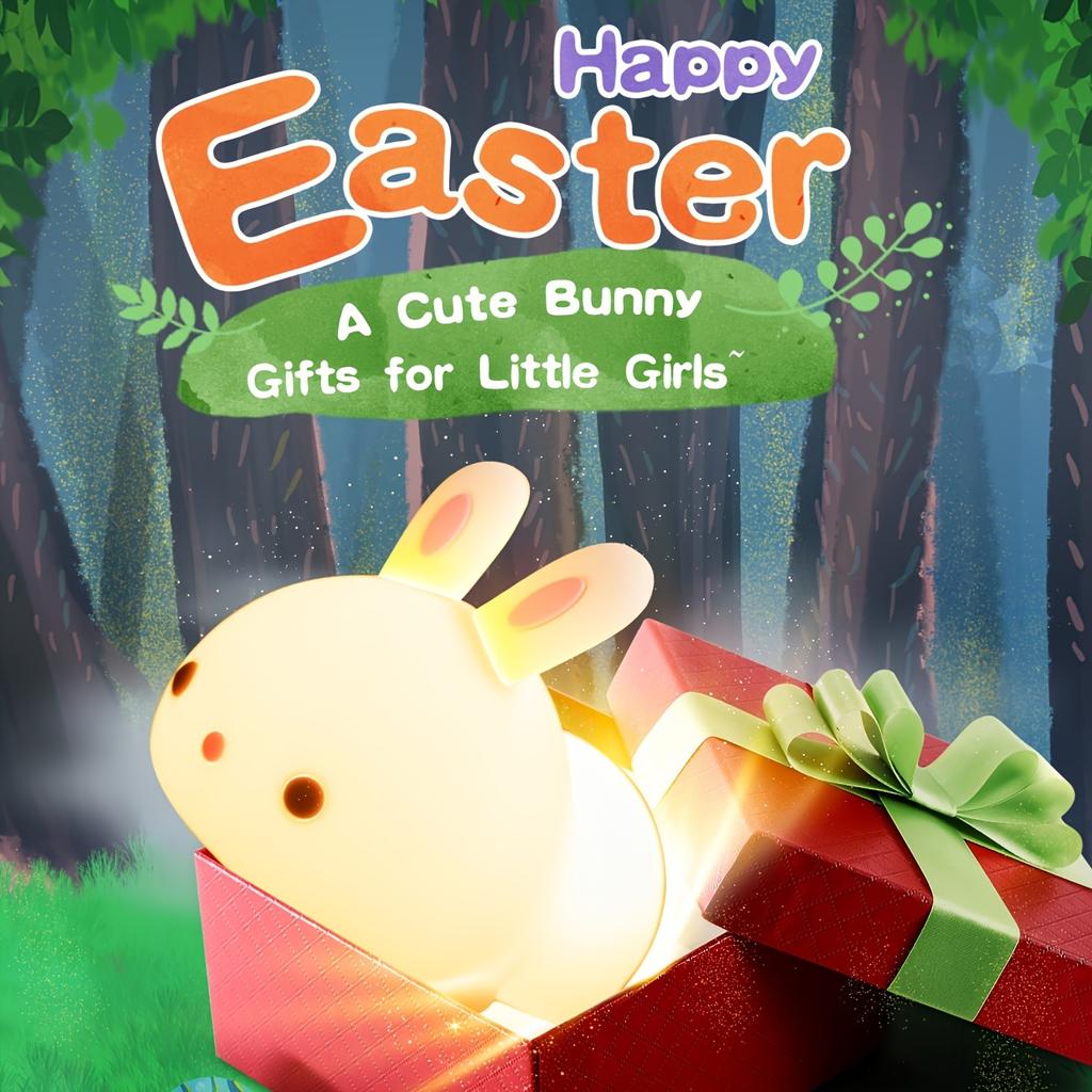 1PC Kreative Geschenk Nacht Pat Silikon Licht Led Kaninchen Nachtlicht