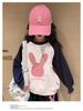 Girls' Colorblock Cartoon Sportswear Set: Spring/Autumn Long-Sleeve Top & Loose Pants