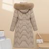 Fashion Winter Woman Coats Hooded Faux Fur Collar Thick Warm Plus Size Long Parkas Loose Women's Jackets