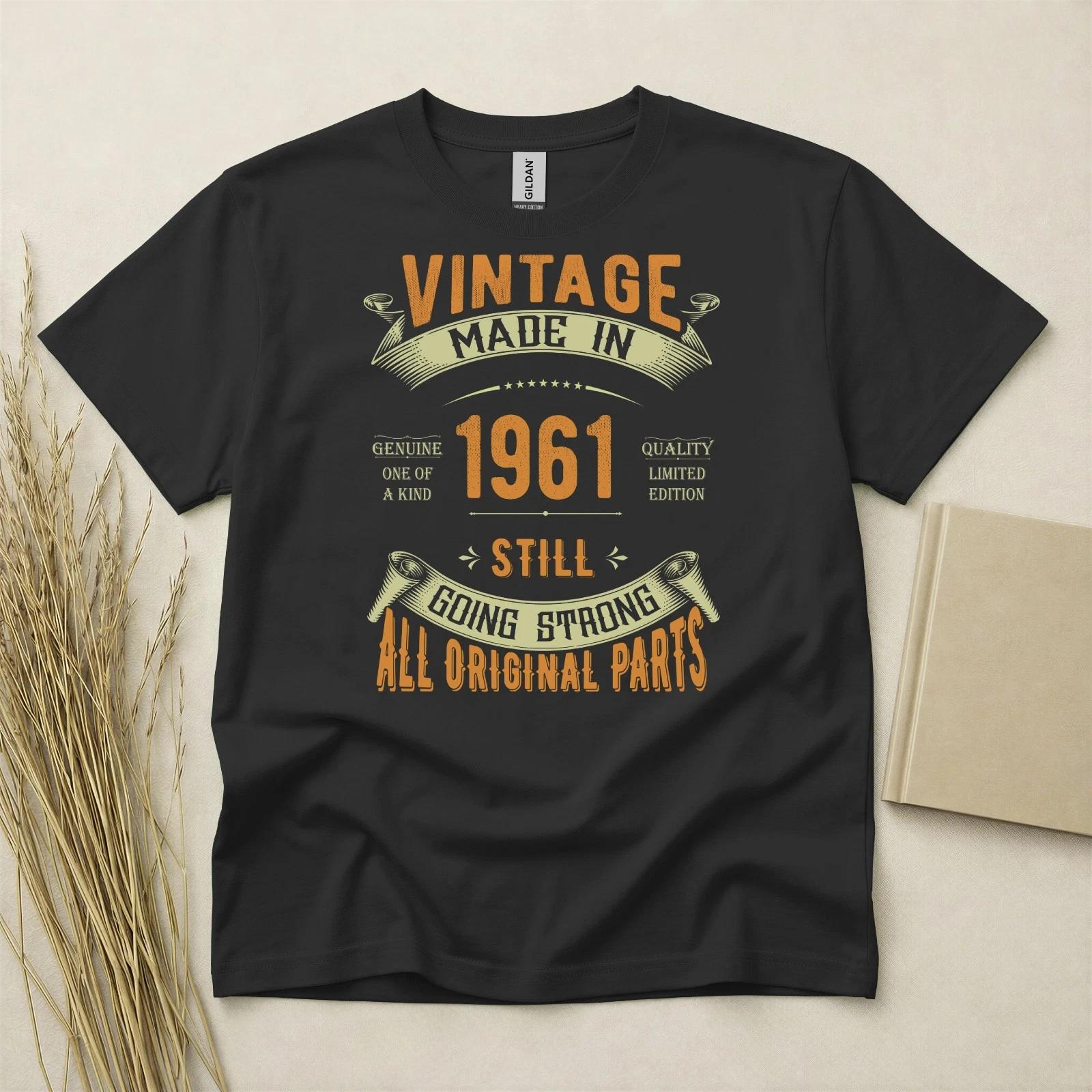 65th Birthday TShirt Born In 1961 65 Years Old Gifts Vintage Made In 1961 Tee XL