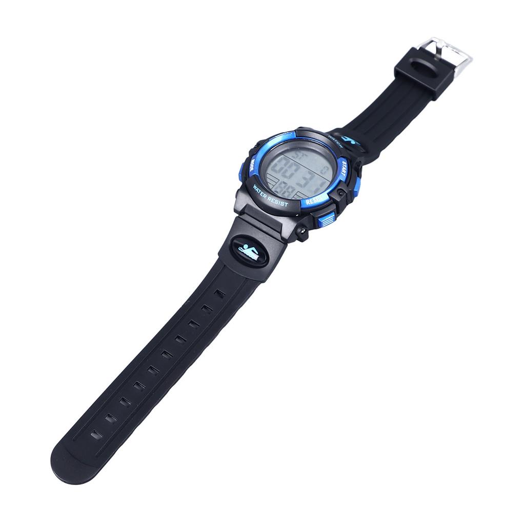Digital Electronic Watches 50M Waterproof PU Strap Multifunctional Outdoor Sports Watch for Children Blue