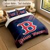 Bedding Set 1 Duvet Cover 2 Pillowcases Boston Red Sox Print Soft Bed Linen Bedroom Decor