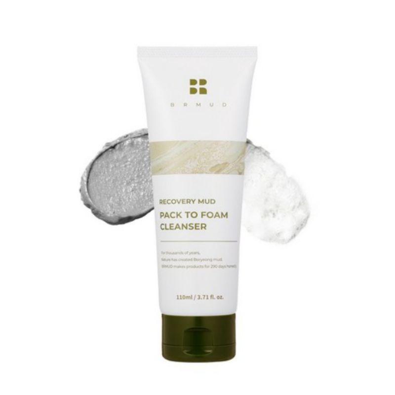BRMUD Recovery Mud Pack to Foam Cleanser 110 ml × 2 Pcs