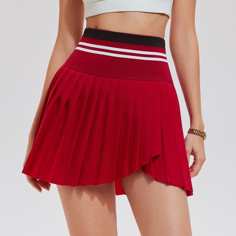 

Summer Sports Tennis Skirt Fitness Fake Two-piece Quick-drying Slimming Short Pants Outdoor Golf Pleated S