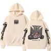 West Coast Chopper Logo Pattern Hoodie, Men's Retro Streetwear, Unisex Long-sleeved Sweatshirt, Men's Gothic Hoodie.