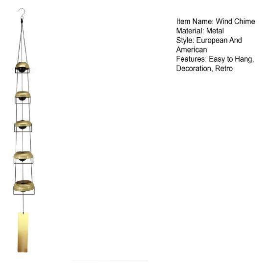 Outside Metal Wind Chime 3/5 Layers Vintage Memorial Wind Chime Home Outdoor Garden Patio Feng Shui Wind Bell Hanging Decoration