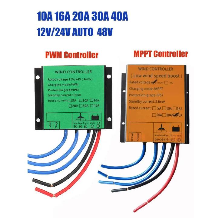 MPPT Wind Turbine Charge Controller 12V 24V AUTO 48V Water Proof Regulator For 100W-3000W Small Windmill Generator