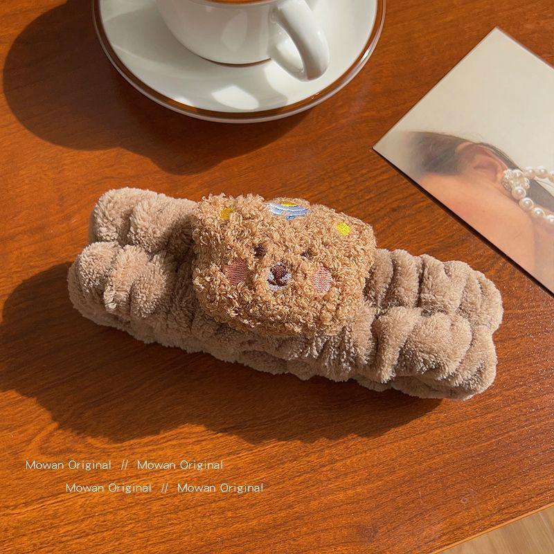 Trendy Cute Bear Toast Headband for Women - Cartoon Style Flyaway Hair Accessory